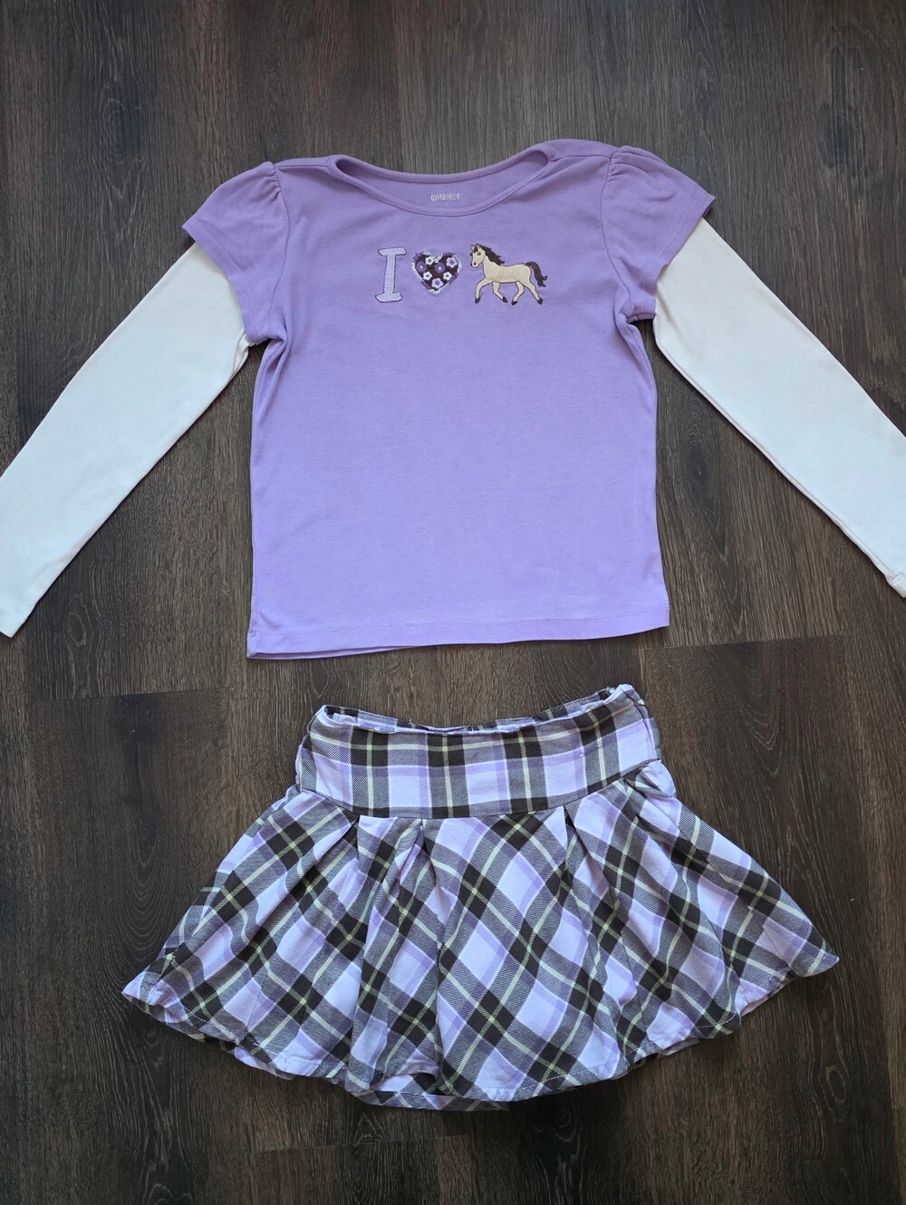 Gymboree vintage "Cowgirl at Heart" horse skort outfit